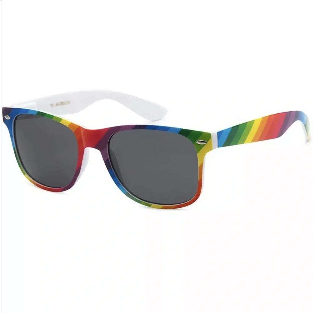 NEW Retro Style Womens Mens Unisex Sunglasses Rainbow Pride